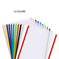 Protège-cartes transparents 3x4 pouces 35pt en PVC avec bordure colorée pour l'organisation des cartes à collectionner