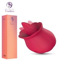 Hot Sales min Rose Zunge lecken Vibrator Adult Produkte 10 Frequenz Zunge lecken Stimulation Klitoris Nippel Rose Vibrator