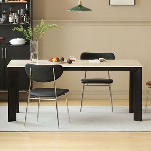 Dining <b>Table</b> Rectangle FAS <b>Pine</b> Foot Cave Stone Slab Stable Combination Structure Adult Use - Product Image 4