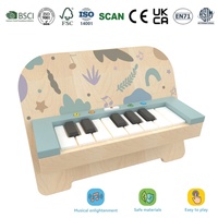 Jouet de clavier de piano en bois avec 3 modes sonores captivants, fonction d'enregistrement et de répétition, pratique musicale, design portable au toucher doux