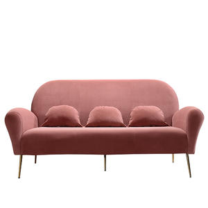 โซฟาผ้ากำมะหยี่ทรงวงรี รุ่นโมเดิร์น บุโฟม รูปตัวแอล สำหรับห้องนั่งเล่น สำหรับผู้ใหญ่ FT 203 - Product Image 1