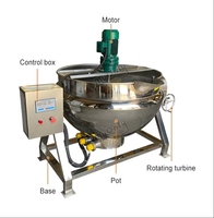 MYONLY Bouilloire à double enveloppe en acier inoxydable de qualité automatique Machine à fabriquer la sauce tomate Bouilloire à double enveloppe de cuisson