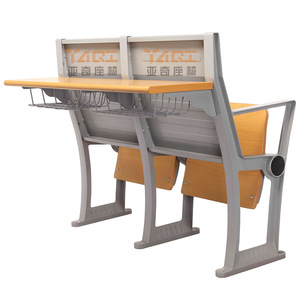 Sillas de aula Yachi Seat modelo YA-X016C color gris claro con pasamanos para uso escolar - Product Image 1