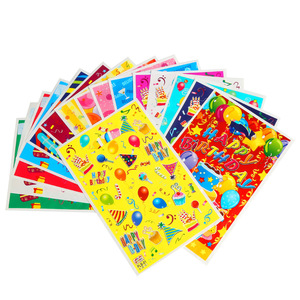 Confezione da 10 Sacchetti Regalo per Feste di <span class=keywords><strong>Compleanno</strong></span> e Laurea per Bambini, Tema <span class=keywords><strong>Compleanno</strong></span>, Riciclabili, Rettangolari, con Disegni Cartoon, Portatili in Plastica - Product Image 1