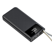 Batterie d'alimentation de haute capacité 10000Mah, 50000mah, 4000mah, 30000mah, batterie à écran Lcd, chargeur rapide