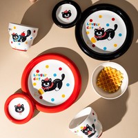Ensemble de bols et assiettes pour chat, design adorable et de grande valeur, collection Cat Planet, vaisselle en coffret cadeau, compatible micro-ondes, Instagram