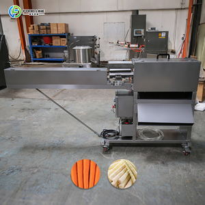 Machine industrielle de lavage, de pelage et de découpe des fruits et légumes en acier inoxydable - Product Image 6