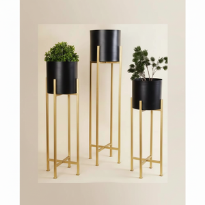 Support à fleurs pour mariage Support décoratif d'angle en métal pour mariage et événements Style nordique Support décoratif en métal doré pour meubles de salon - Product Image 1