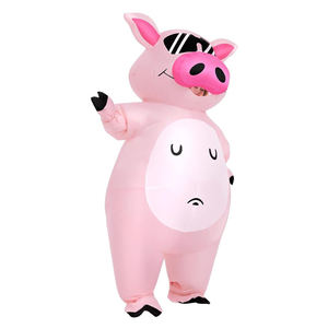 Costume de cochon gonflable pour adulte, déguisement de cochon gonflable pour Halloween, Noël, Pâques, la Saint-Patrick - Product Image 5