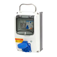 Boîte de distribution d'alimentation industrielle portable DIWEI 220V, étanche, anti-poussière, murale extérieure, panneau de commande 32A