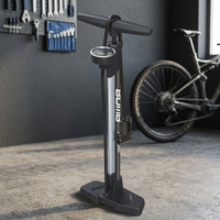 Pompe à pied BOMB 160 PSI en acier pour vélo de route et VTT avec manomètre haute pression, adaptateur de valve et gonfleur de moto