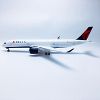 Geüpgradede 47cm spraakgestuurde LED-lichtstrip wiel van harsmateriaal A350 vliegtuigmodel A350-900 Delta Air Lines kleurenverpakking