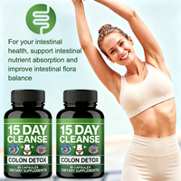 Capsules de complément alimentaire détoxifiantes OEM Cleanse Detox Slimming, 15 jours, soutien digestif et du côlon