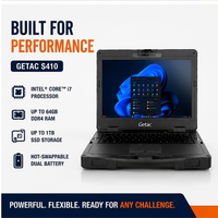 Nouvel ordinateur portable robuste Intel Getac S410, ordinateur portable industriel, processeur Intel I7, Windows 11 Pro, pour le service sur le terrain, utilisation en extérieur