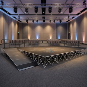 Seguridad para Escenarios al Aire Libre con Barandillas, Cajas de Transporte Móviles, Decoración para Eventos, Escenario - Product Image 2