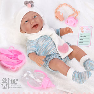 <span class=keywords><strong>Tendance</strong></span> Produit 16 pouces Silicone Reborn Baby Doll Avec Accessoires Et <span class=keywords><strong>12</strong></span> IC Set <span class=keywords><strong>Jouet</strong></span> Pour Les Filles - Product Image 1