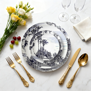 Juego de Vajilla Ligera de Porcelana Fina con Diseño de Tigre Rey de la Selva, Plato, Taza, Platillo y Jarra para Hogar, Hotel y Eventos - Product Image 2