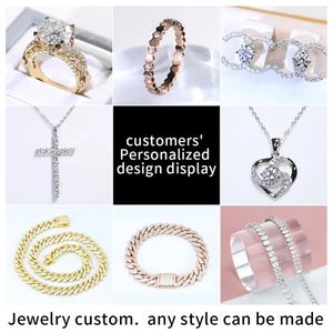 จี้แบบกำหนดเองพร้อมสร้อยคอเงินแท้ S925 ประดับด้วยโมอิสซาไนต์ สำหรับสุภาพสตรี - Product Image 6