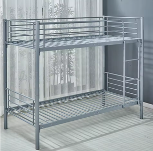 Letto a Castello in Metallo Resistente con Sponde di Sicurezza e Scala Laterale, Salvaspazio ed Economico per Dormitori Europei, Appartamenti e Case in Affitto - Product Image 2
