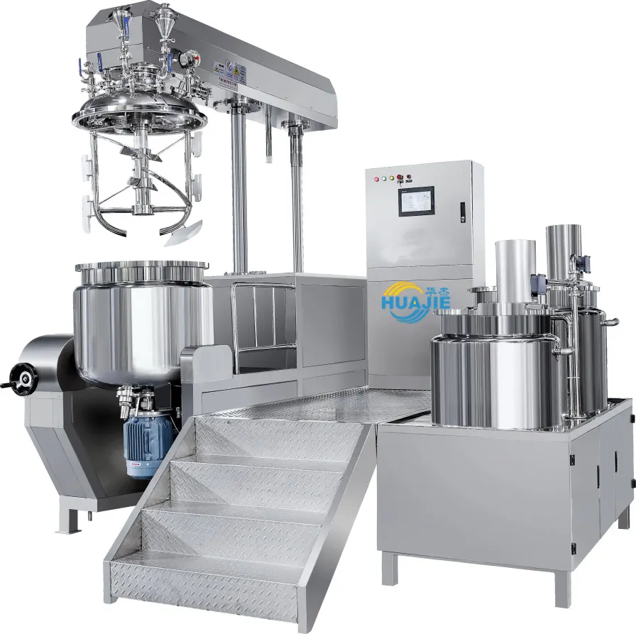HUAJIE 5L-20000L máquina para hacer cosméticos máquina de crema cosméticos automática máquina mezcladora de cosméticos laboratorio