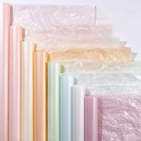 Papier de soie de haute qualité, jetable, écologique, 26 GSM, 50*70 cm, effet nacré, pour emballage de fleurs, papier fin pour bouquets, pour fleuristes