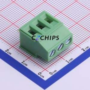 XY129V-B-5.08-3P Screw Terminal Block Through hole Component (THT),P=5.08mm Connector 1x3P 5.08mm Green Through Hole - Product Image 1