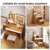 Coiffeuse moderne simple avec miroir éclairé pour petit appartement chambre chevet armoire de maquillage