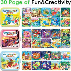 Libros <span class=keywords><strong>de</strong></span> Pintura con Agua Reutilizables para Niños - Paquete <span class=keywords><strong>de</strong></span> 3 Libros Mágicos para Colorear con Agua y Rotuladores <span class=keywords><strong>de</strong></span> Agua (Animales <span class=keywords><strong>de</strong></span> Cuentos <span class=keywords><strong>de</strong></span> Hadas y Dinosaurios) - Product Image 3