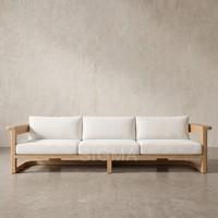 Ensemble de canapés modernes pour l'extérieur, chaise de loisirs, meubles de luxe en teck pour patio, balcon, jardin, imperméable et durable