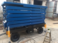 Plateforme de travail aérienne mobile électrique à ciseaux de 26 pieds et 320 kg, élévateur à ciseaux hydraulique pour travaux d'ingénierie et de construction