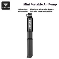 TOSUOD pompa sepeda listrik Mini portabel, pemompa Aluminium tekanan tinggi untuk sepeda jalan dan gunung dengan katup Schrader