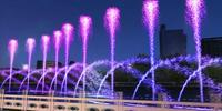 Haut-parleurs de danse d'eau LED pleine couleur, système de contrôle de fontaine flottante