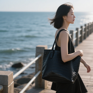 <span class=keywords><strong>Bolso</strong></span> de mano de piel sintética vegana con diseño de cocodrilo personalizado de fabricante, <span class=keywords><strong>bolso</strong></span> de mano, <span class=keywords><strong>bolso</strong></span> de compras <span class=keywords><strong>para</strong></span> mujer con cremallera - Product Image 4