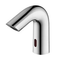 Robinet automatique sans contact à capteur, moderne, chromé, monotrou, avec cartouche céramique, économie d'eau pour salle de bain
