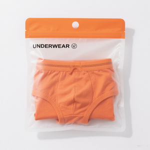 Bolsa de plástico con cremallera impresa personalizada para ropa interior, embalaje biodegradable con agujero para colgar, almacenamiento impermeable - Product Image 4