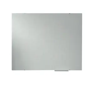 定制磁性玻璃白板，带方形夹干擦教学白板，用于教室