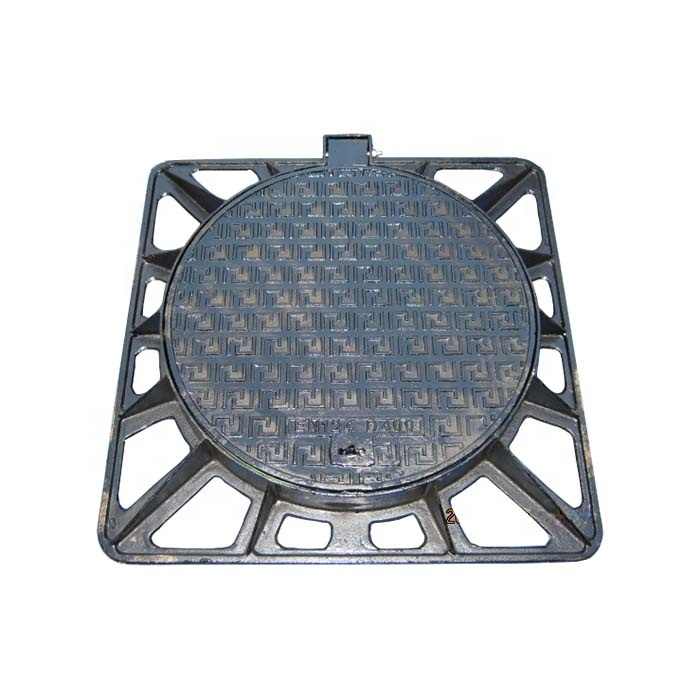 China custom EN124 ductile cast iron manhole cover DN400