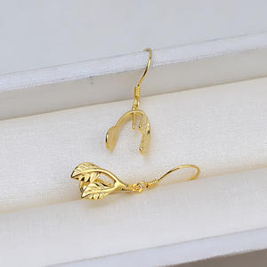 Aretes Largos de Plata S925 con Borla y Perla, Soporte para Aretes, Accesorios para DIY, Espaciadores de Perlas para Aretes, Modelo Tide 947 - Product Image 2