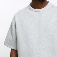 Hoge Kwaliteit Box Fit T-Shirt Zwaar Gewicht Op Maat 100% Katoen Grijs Gevallen Schouder Oversize Blanco Boxy T-Shirt Voor Mannen
