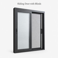 Portes coulissantes en aluminium de qualité supérieure, directement de l'usine, avec stores en verre intégrés et moustiquaire en fibre de verre étanche pour villa