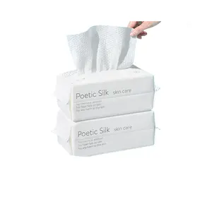 工厂OEM 100% 纯棉软面巾纸一次性干湿两用一次性使用面巾