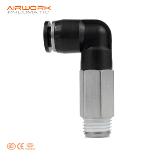 Raccords de tuyauterie pneumatiques AIRWORK JPLL <span class=keywords><strong>PLL</strong></span> à coude à 90 degrés, raccords de tuyau à connexion rapide, type long, plaqués - Product Image 5