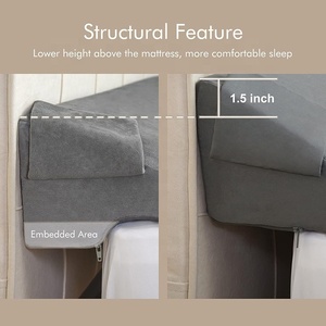 Cuscino Triangolare in Poliestere su Misura - Fodera Rimovibile Personalizzabile, Ampia Tasca, Traspirante, per <span class=keywords><strong>Testiera</strong></span> - Product Image 3