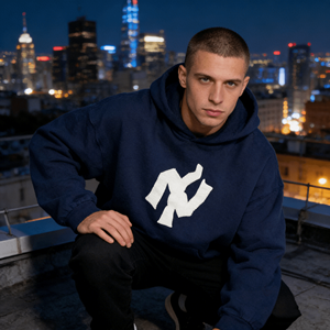 Sudadera con capucha extragrande de algodón y poliéster personalizada DDP, de corte holgado, de forro polar grueso, para hombre - Product Image 4