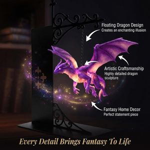 Floating <b>Dragon</b> Bookshelf Lamp Led Desk <b>Light</b> With Hanging Design For Reading Night <b>Light</b> - Product Image 5