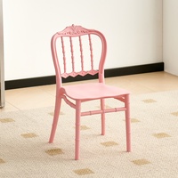 Chaise d'enfant en plastique imperméable blanche, bleue et rose pour banquet et fête, chaise empilable en plastique
