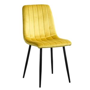 Chaises de restaurant contemporaines de luxe nordiques, chaises de salle à manger en tissu velours pour la cuisine - Product Image 2