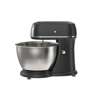 Batteur sur socle électrique 400W, 5 vitesses, bol en acier inoxydable 4,5L, crochet pétrisseur, fouet à œufs, design à tête inclinable, pour la pâtisserie, usage domestique