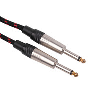Guitar Cable 10ft Right-Angle 1/4" Instrument Cable 24AWG OFC Wire Uncoated for Electric Bass Guitar Mandolin & Pro Audio