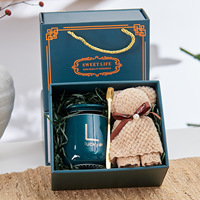 Ensemble cadeau Saint-Valentin et Noël : Mug en céramique imprimable, serviette et ours